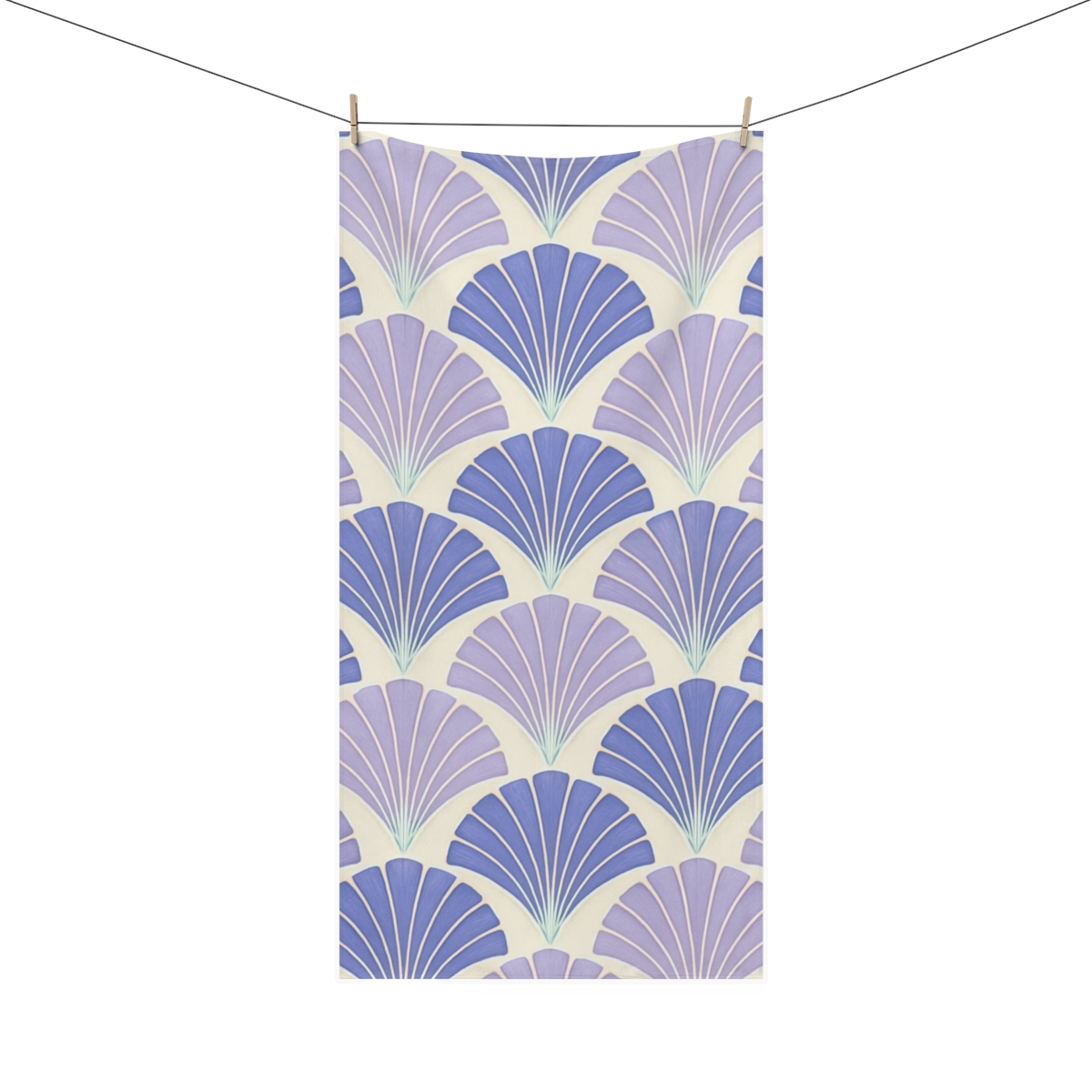 Frond Fan Tessellation designer printed towels