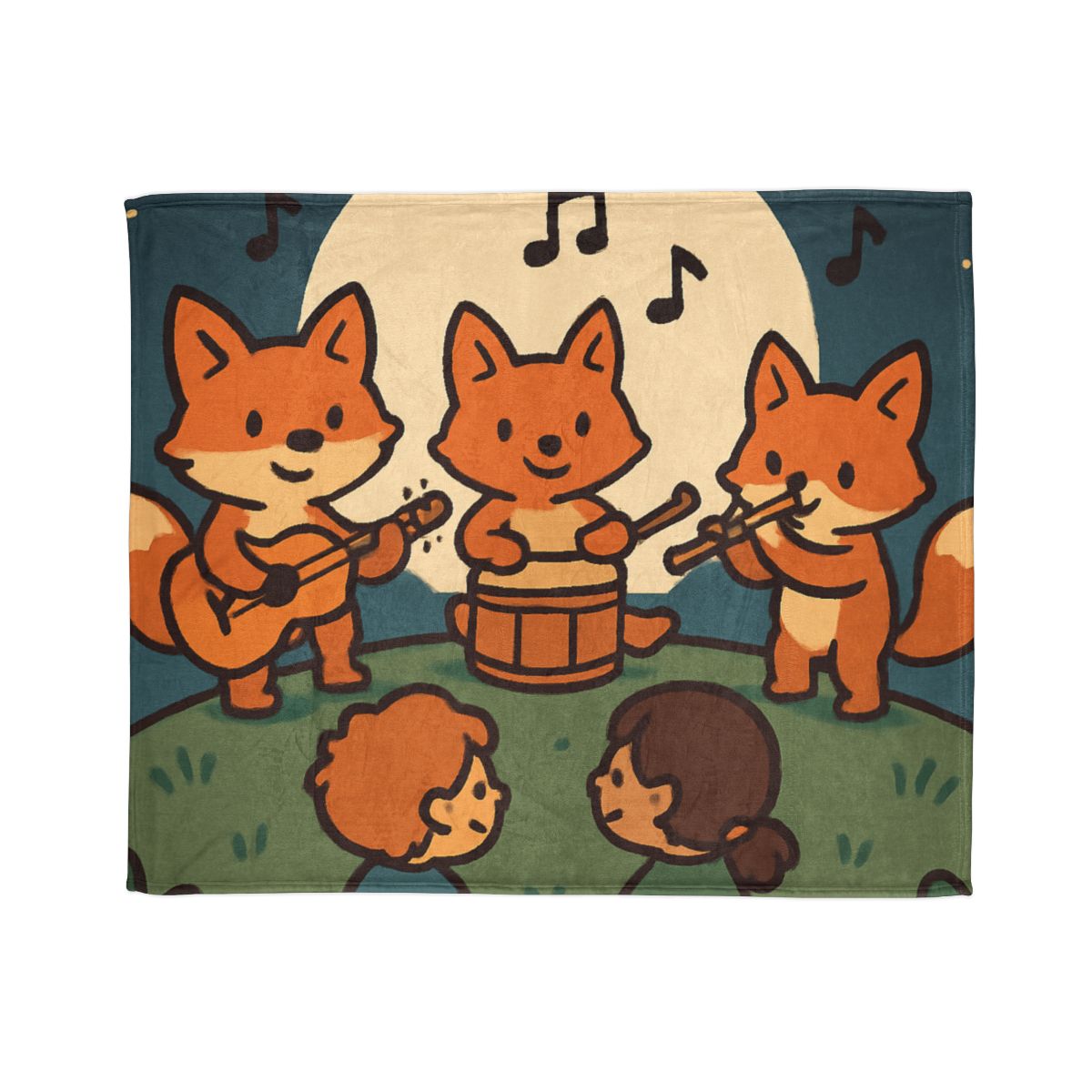Moonlight Music Fox Band unique gift blankets