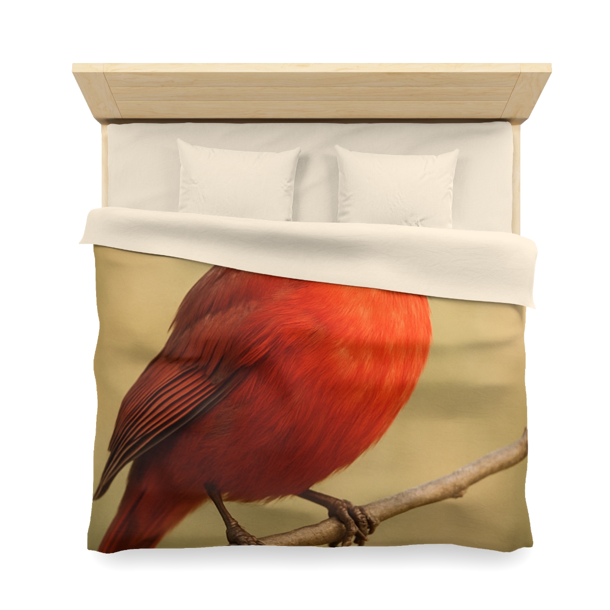 Crimson Hymn Cardinal designer printed duvets