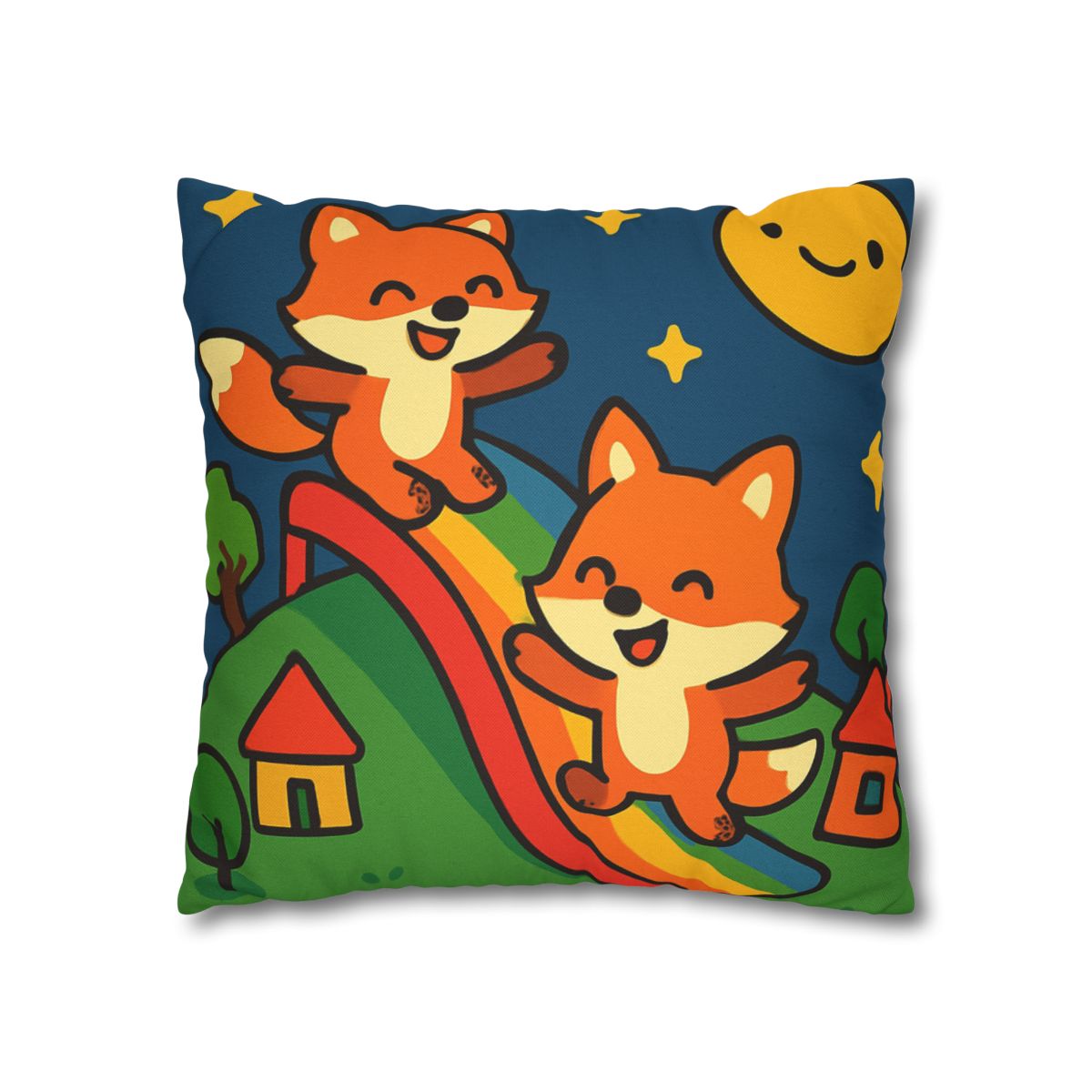 Planet Playground Of The Friendly Foxes trendy patterned pillow cases