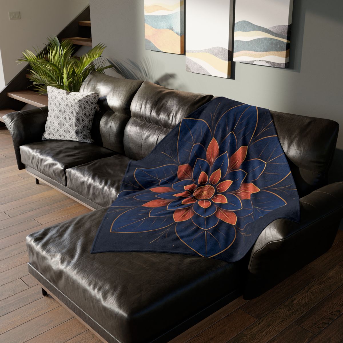 Petal Prism Medallion stylish throw blankets