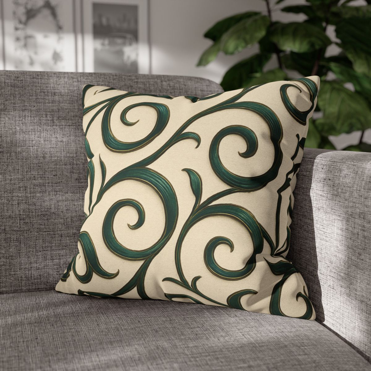 Vine Curl Ribbon Matrix stylish decorative pillowcases