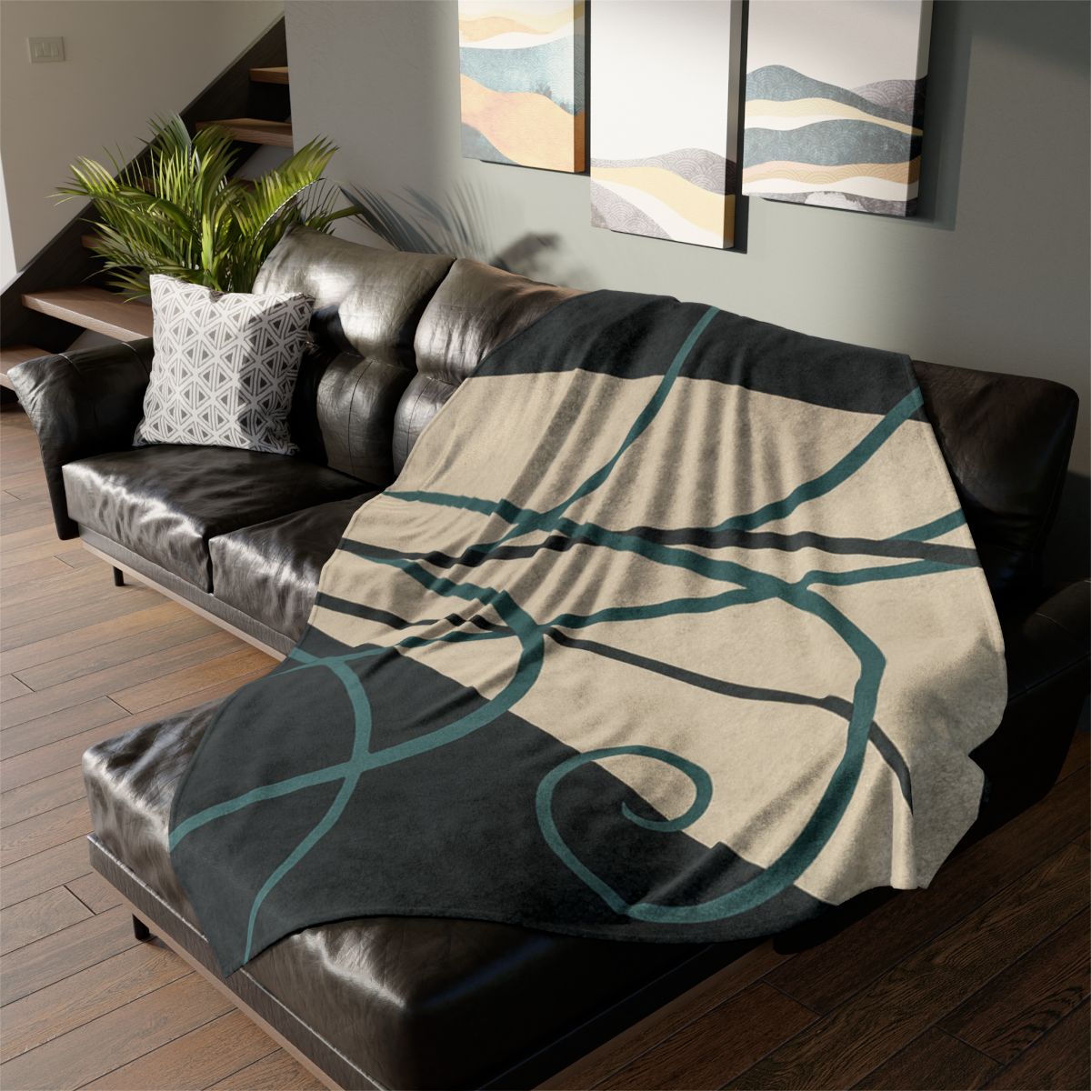 Tendril Motion Study stylish throw blankets