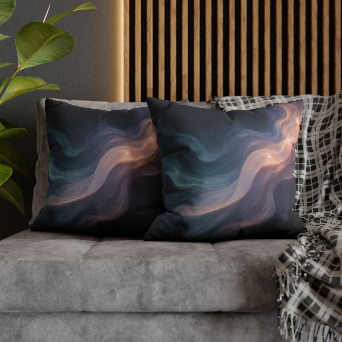 Prismatic Nebula Silk Drift personalized pillow covers