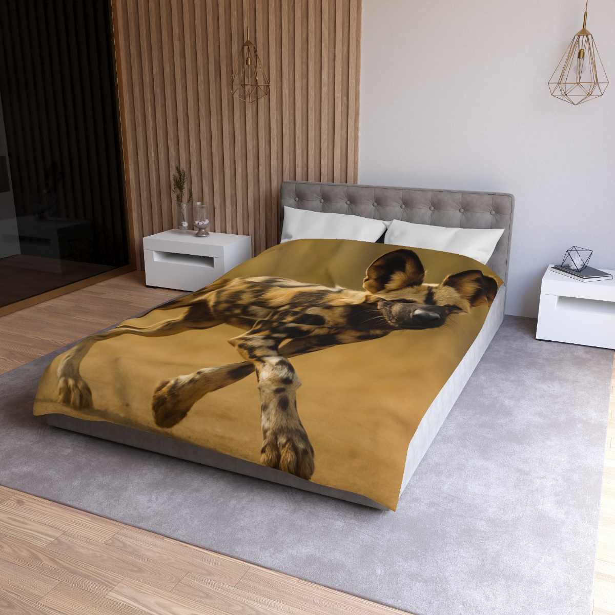 Pulse Trail Painted Dog custom duvets