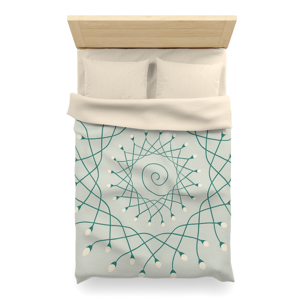 Spiral Sprout Lattice personalized bedding duvets