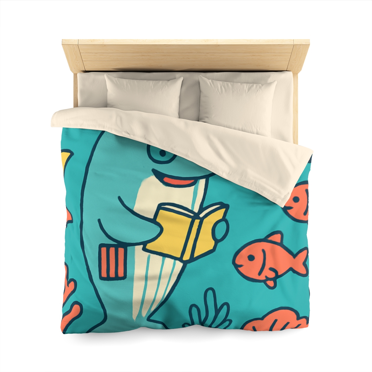 Coral Library Cruise stylish duvet covers