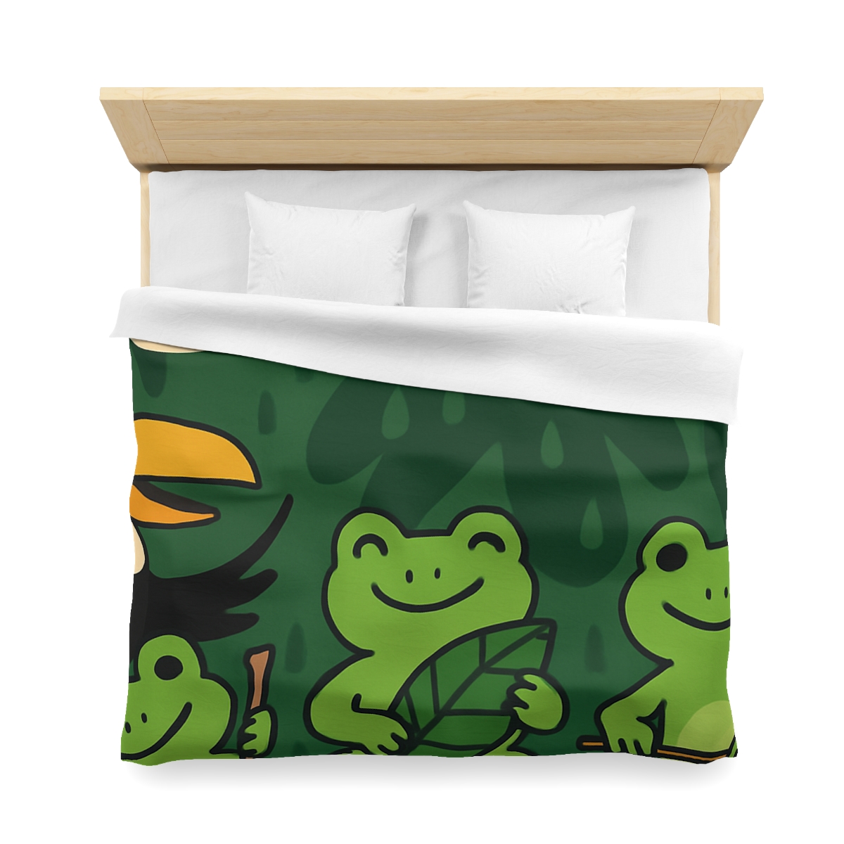 Jungle Rain Rhythm With The Frog Band soft comforter duvets