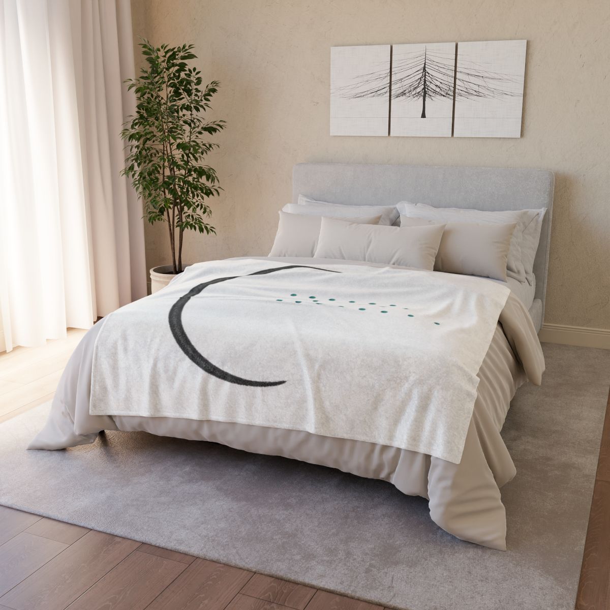 Split Crescent And Parallel Dots unique gift blankets