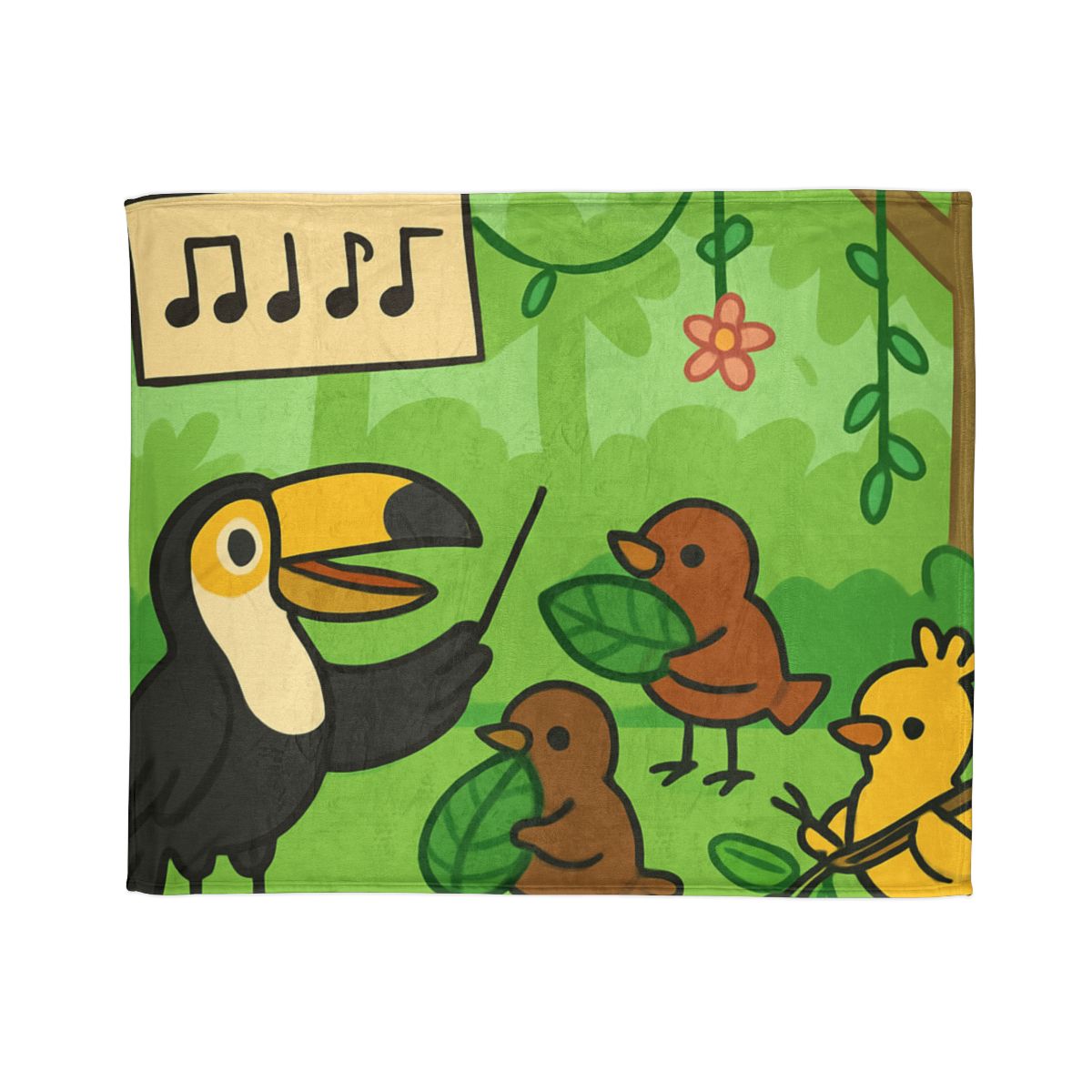 Rainforest Orchestra Of Birds personalized cozy blankets