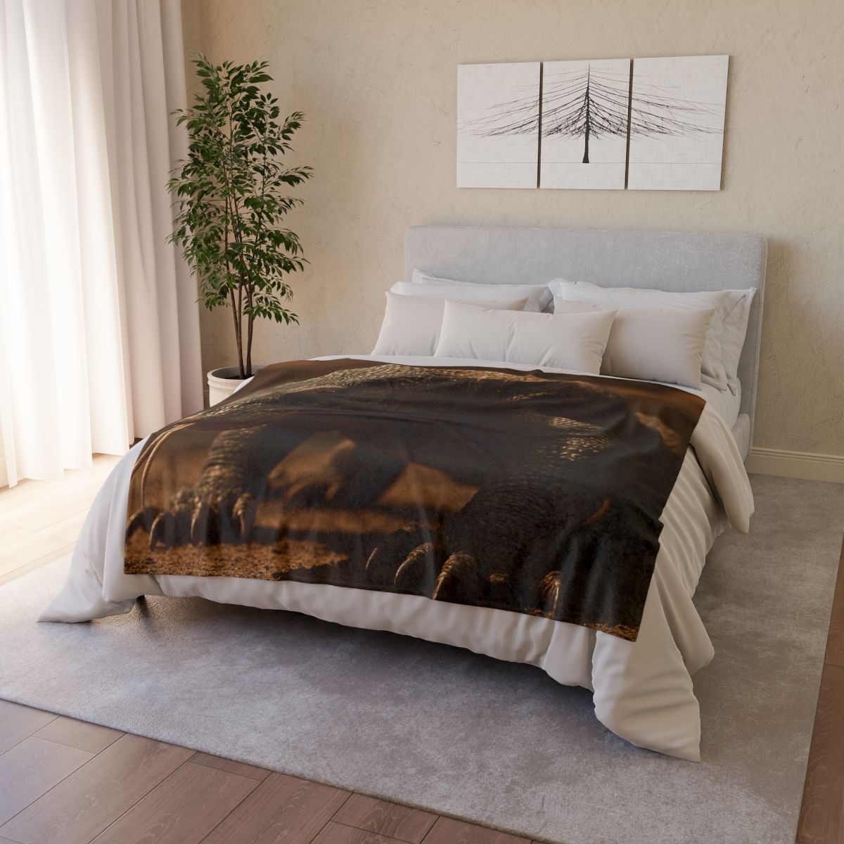 Ancient Sentinel Komodo Dragon unique gift blanketscustom blankets