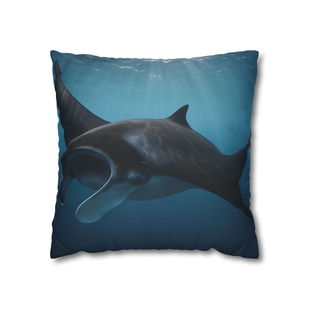 Sunlit Drift Manta Ray stylish decorative pillowcases