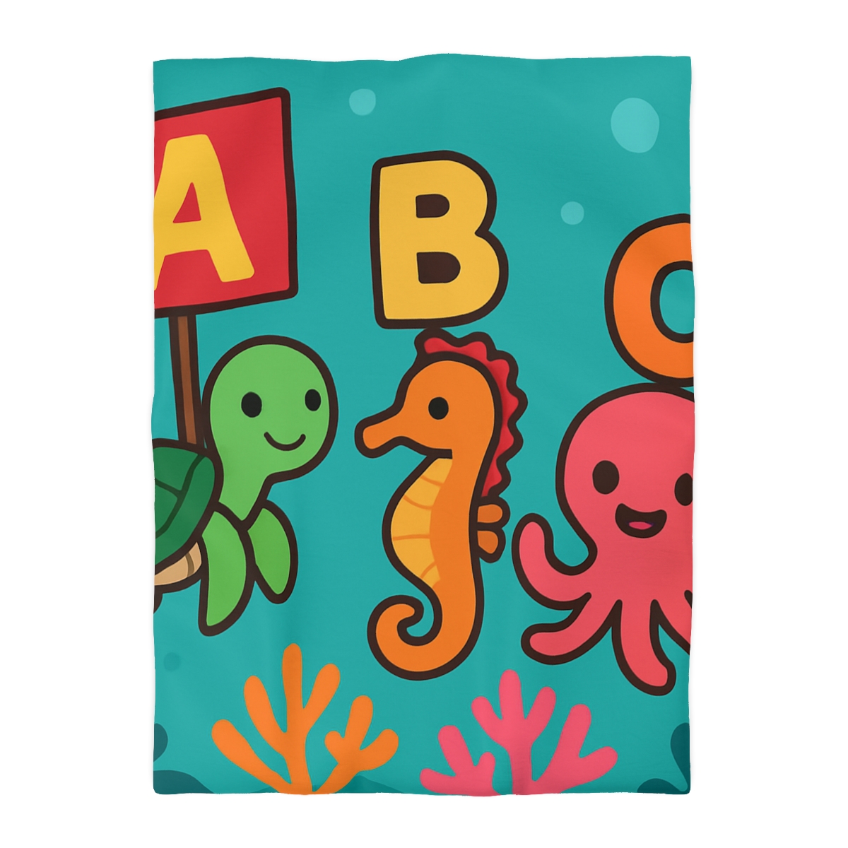 Coral Reef Alphabet Parade custom duvets