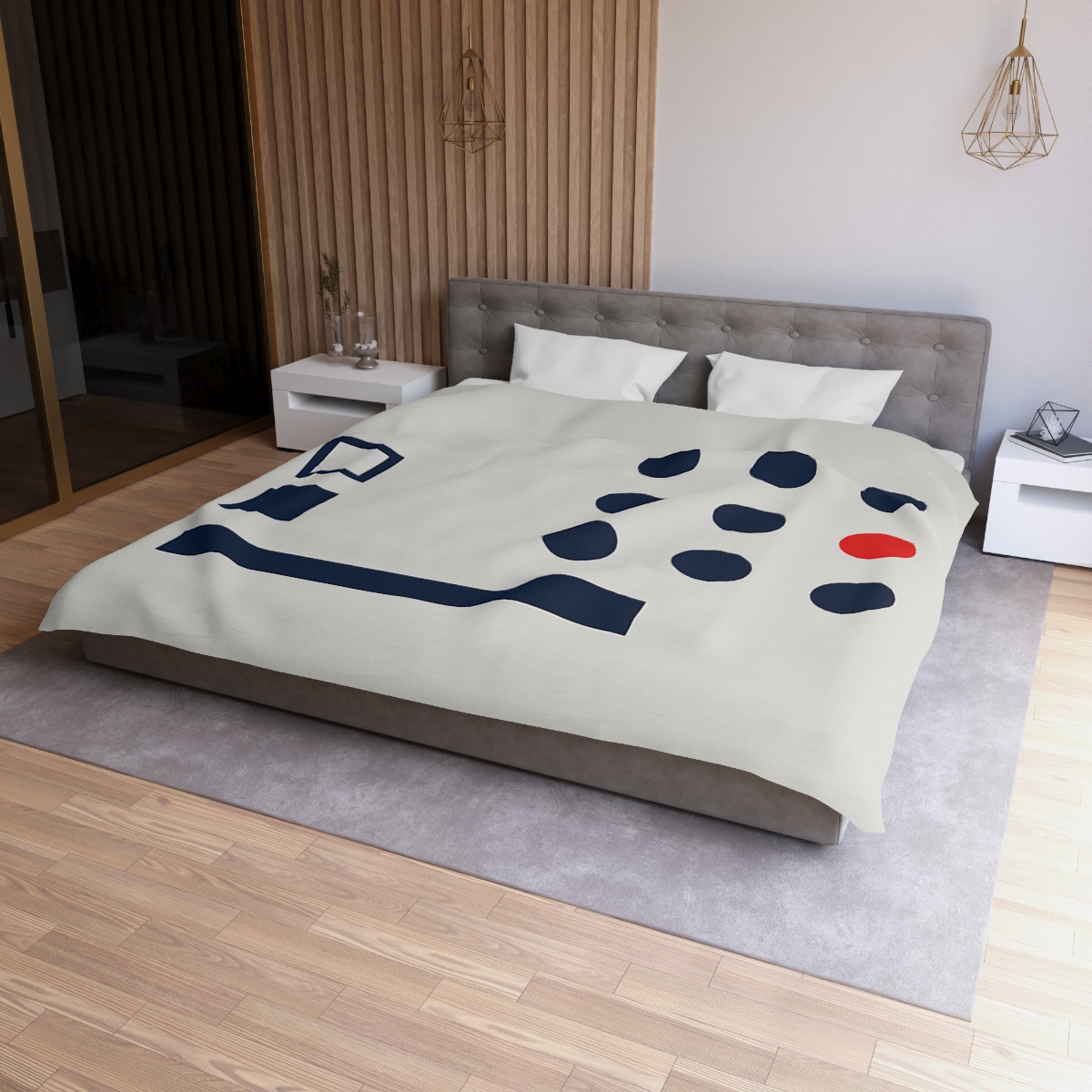 Missing Cell Dot Grid With Long Bar designer printed duvets