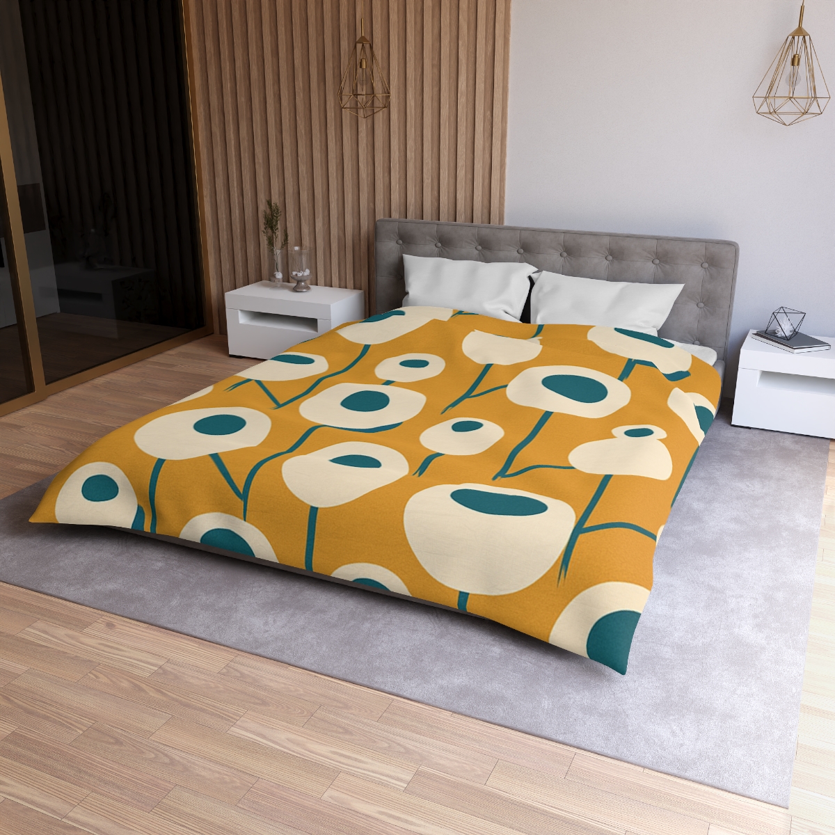 Seed Pod Cluster Grid custom duvets