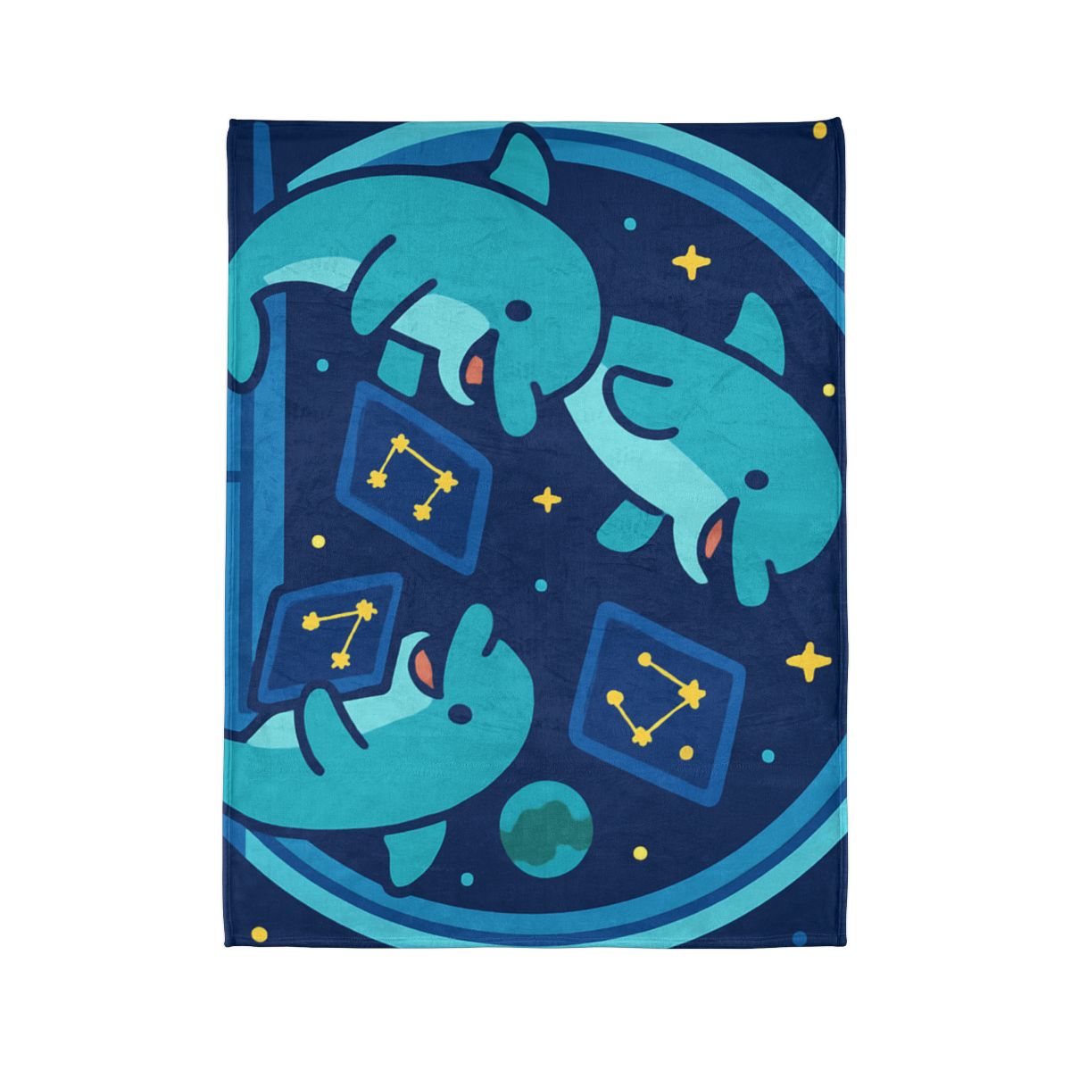 Cosmic Dolphin Classroom designer printed blankets