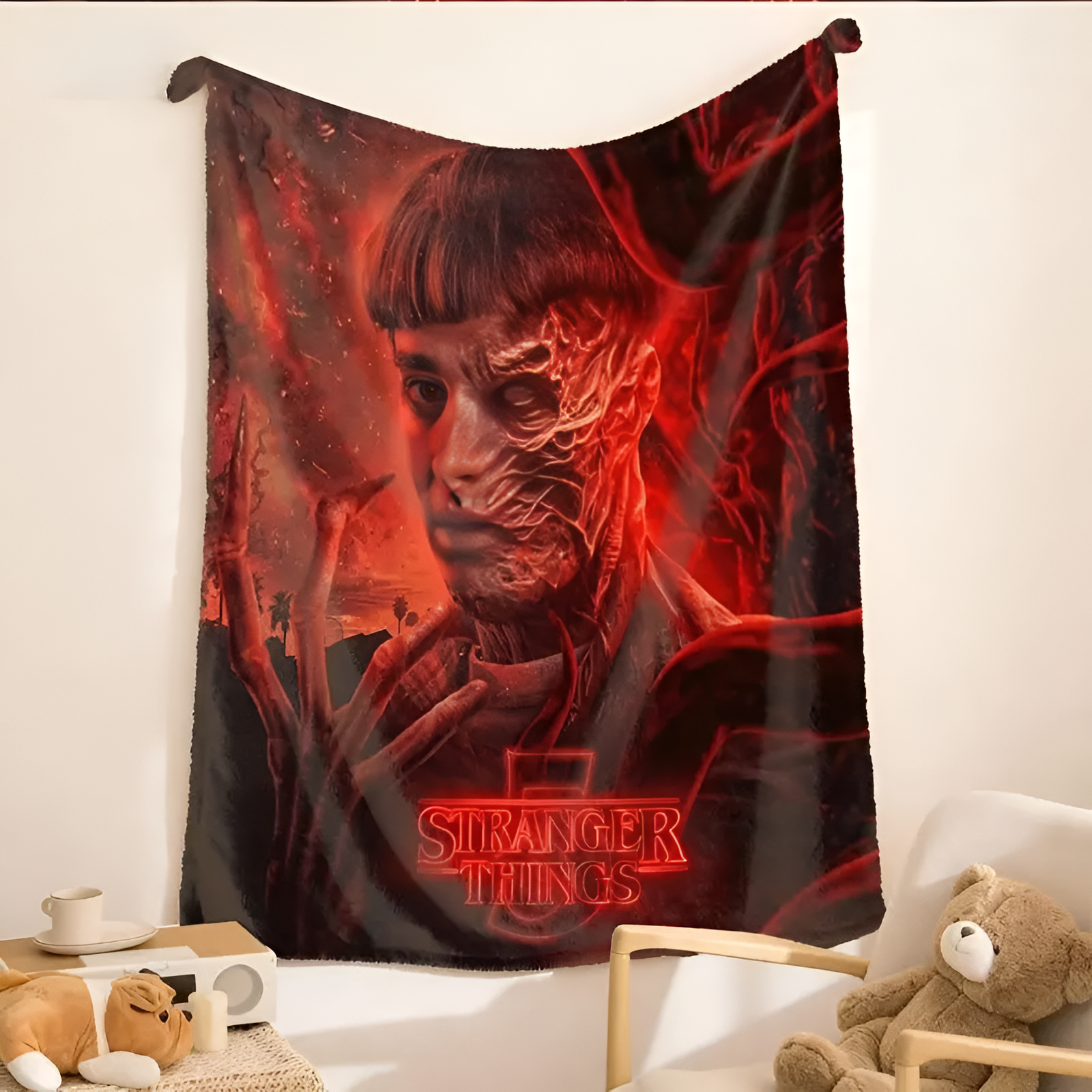 Stranger Things Season 5 Blanket Wrap Up the Final Battle – Stranger Things 5 Blanket, Where Courage Meets Comfort Super Soft Flannel Fleece,Christmas and Halloween Gifts Lightweight Cozy Plush for Sofa Couch Bed Travel.