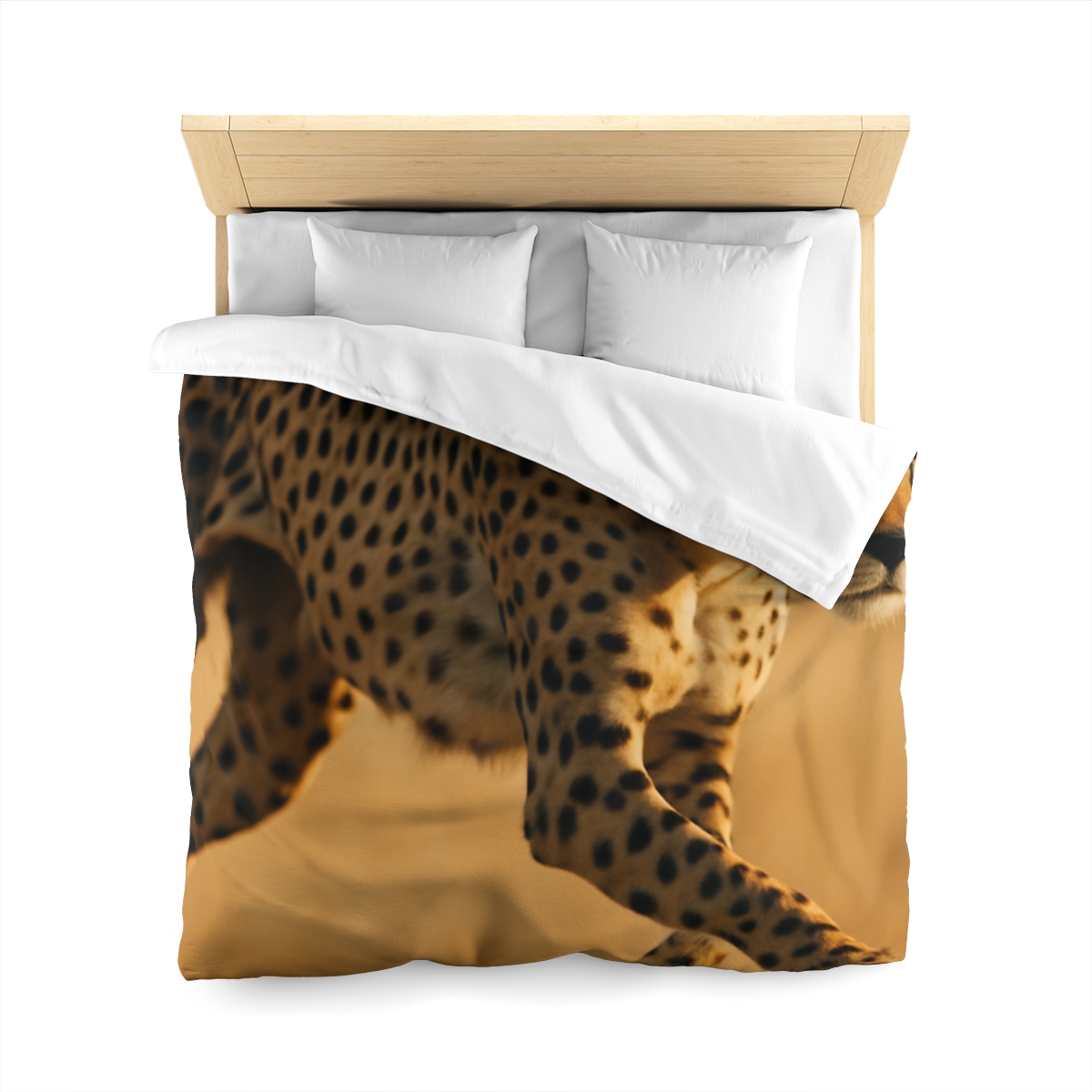 Speed Whisper Cheetah designer printed duvets
