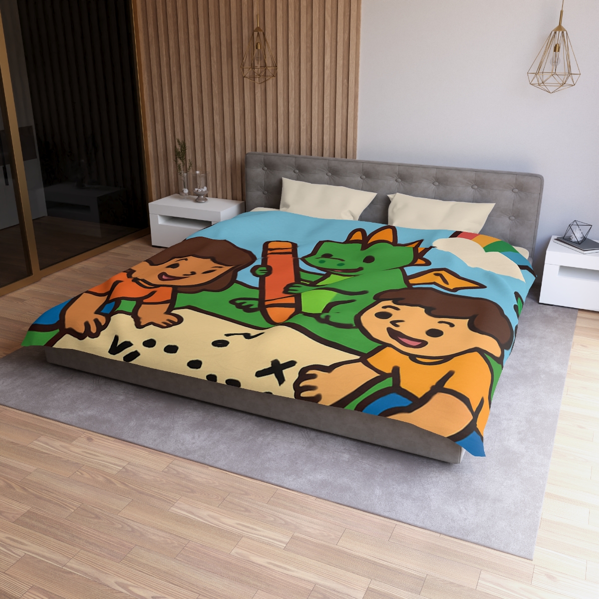 Sky Garden Map Makers With A Baby Dragon stylish duvet covers