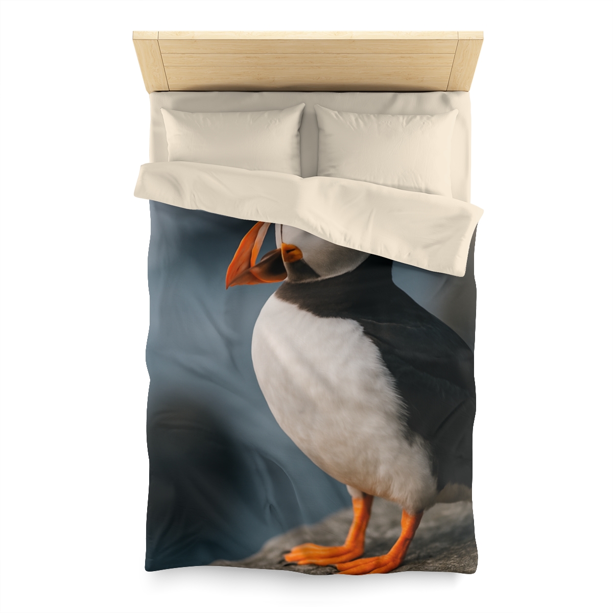 Cliff Breeze Atlantic Puffin designer printed duvets