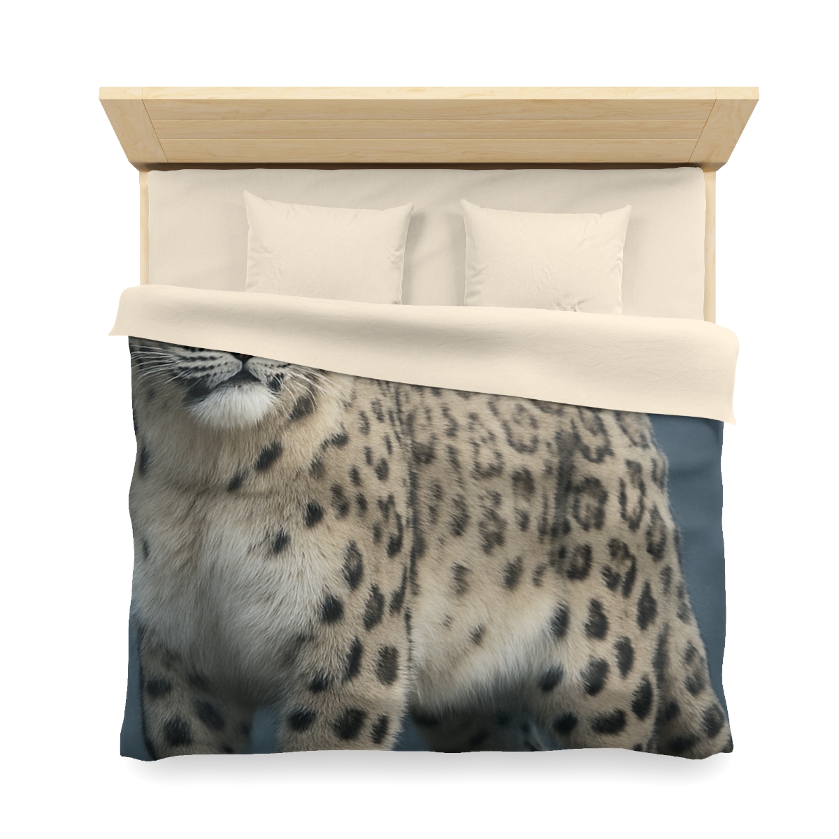 Aurora Gaze Snow Leopard personalized bedding duvets