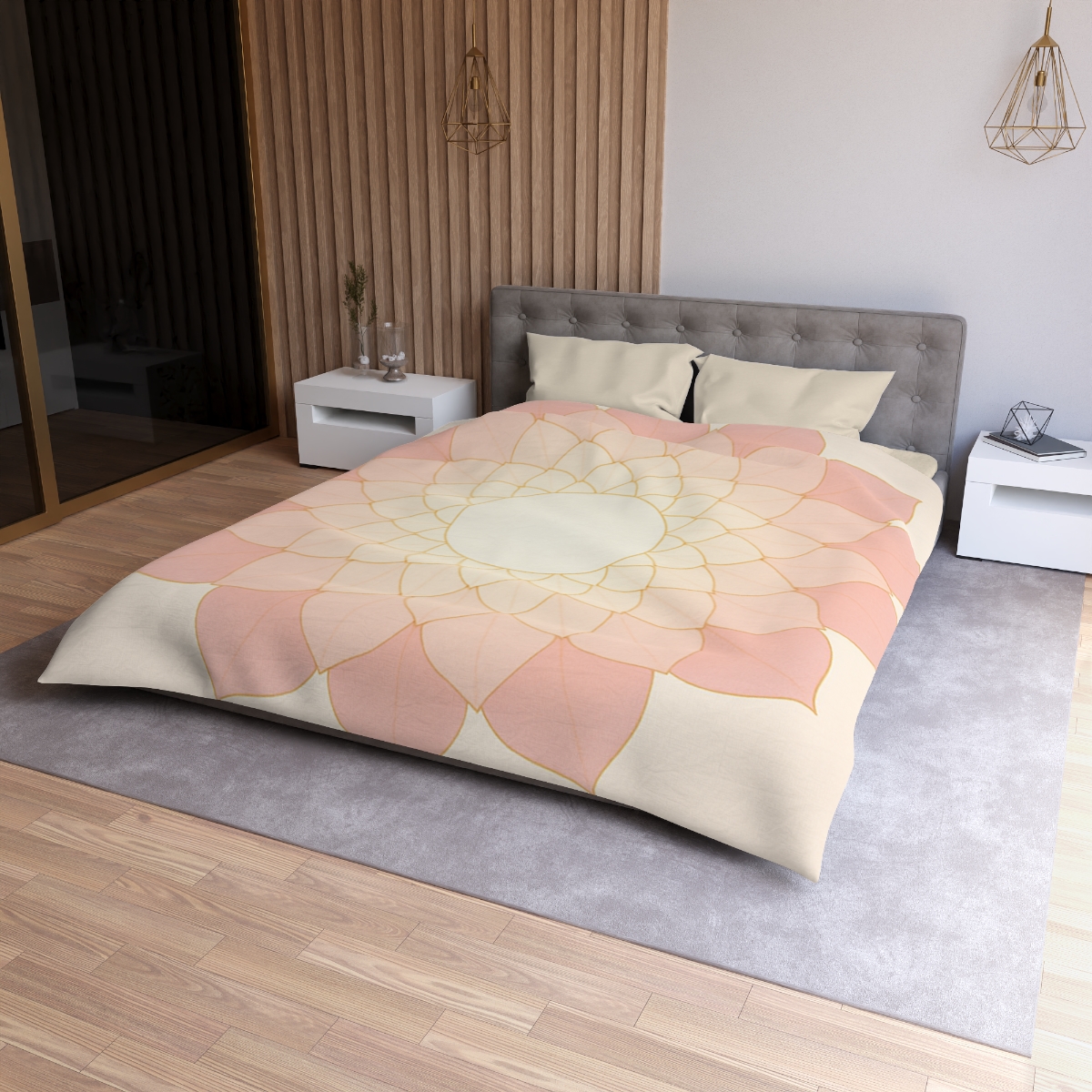 Petal Halo Lattice warm winter duvets
