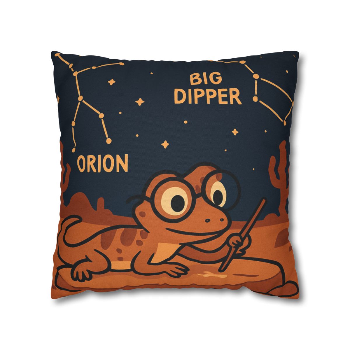 Stargazing Lizard Desert Camp soft cotton pillow cases