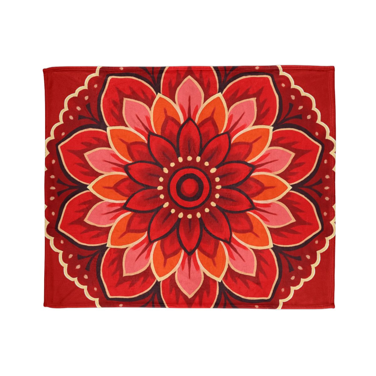 Bloom Burst Mandala unique gift blanketscustom blankets