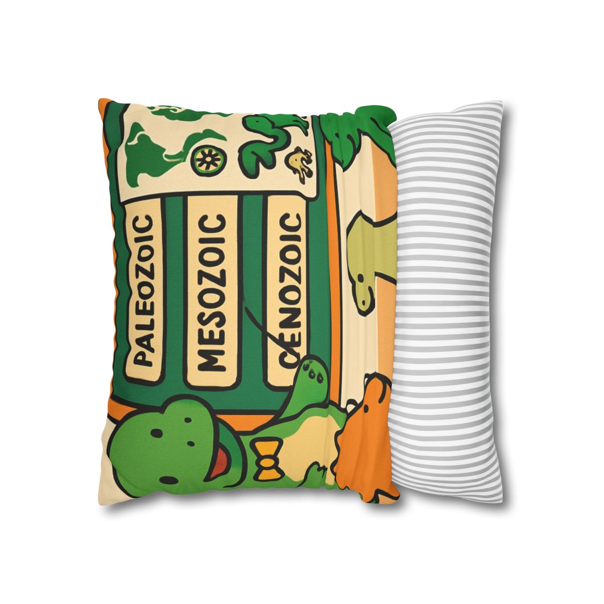 Time Traveling Dino Classroom soft cotton pillow cases