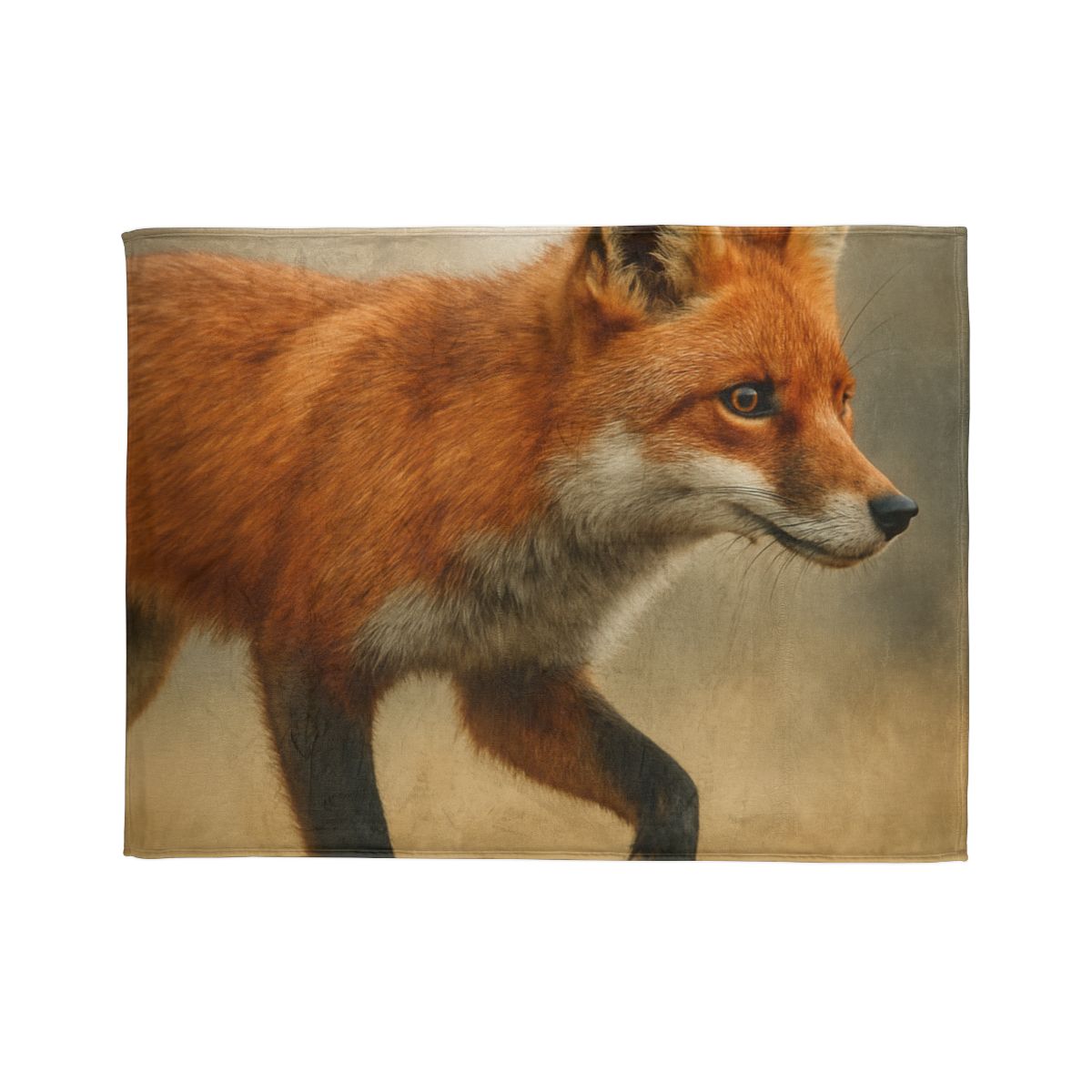 Eclipse Drift Red Fox personalized cozy blankets