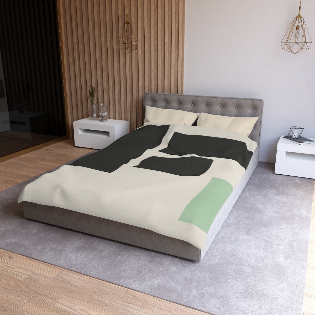 Offset Rectangle Quartet designer printed duvets