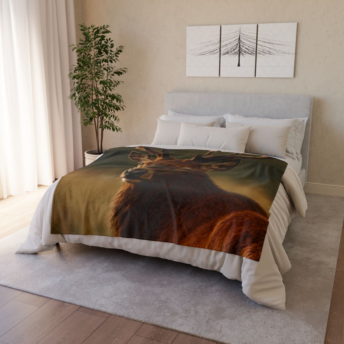 Amber Glance Red Deer decorative home blankets