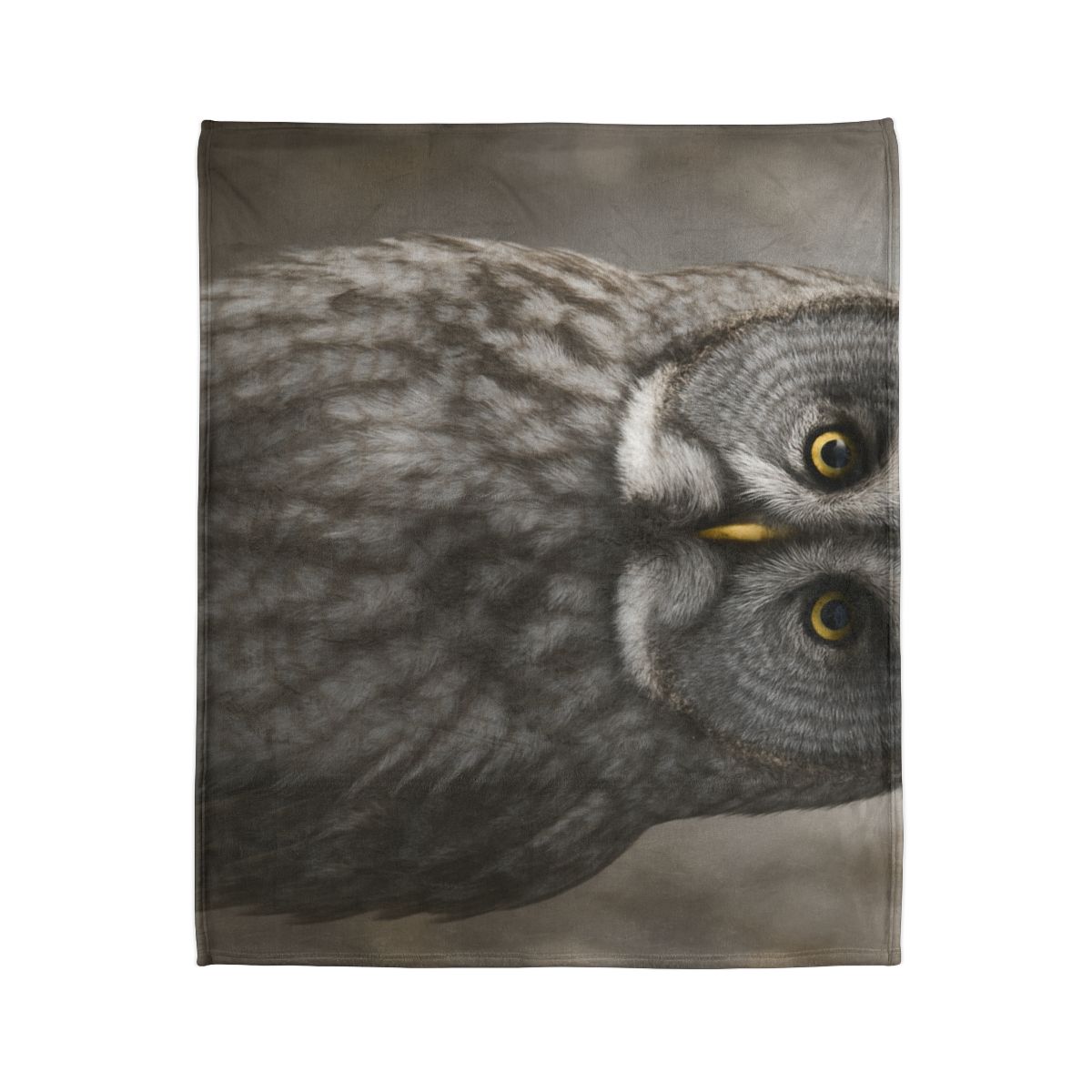 Frost Note Great Gray Owl stylish throw blankets