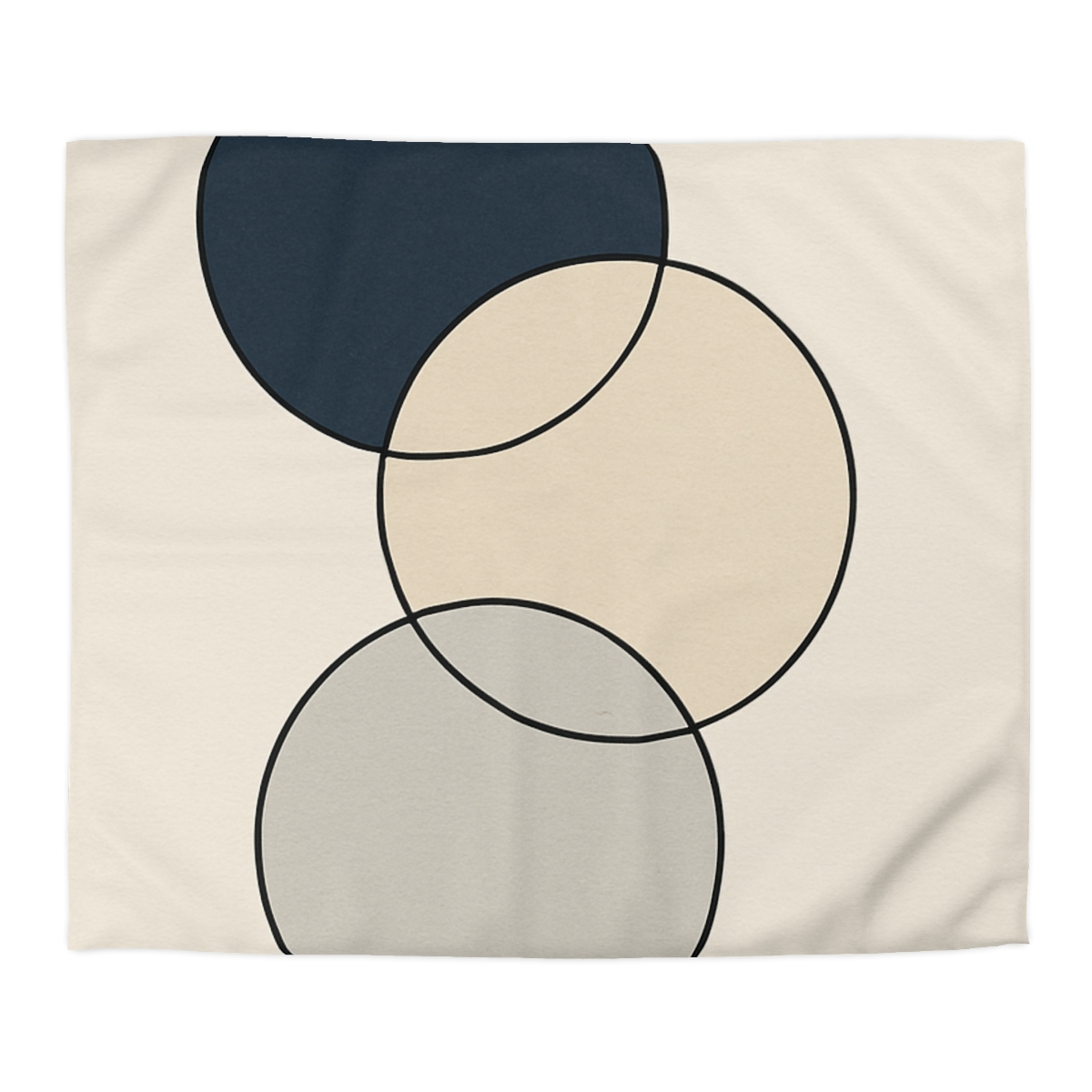 Staggered Trio Of Circles custom duvets