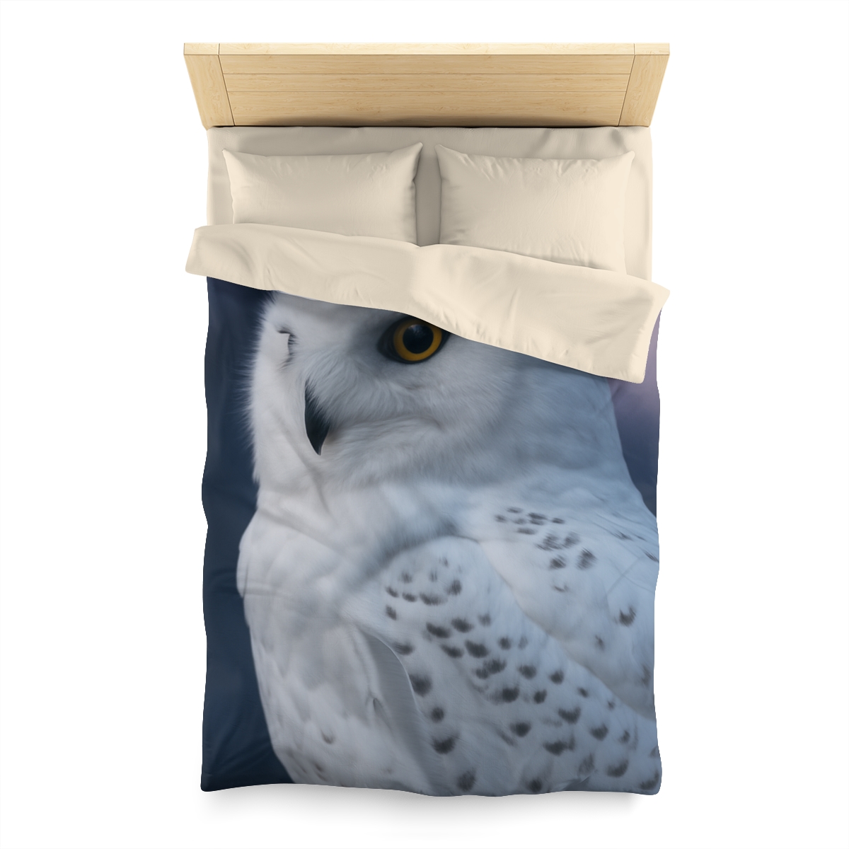 Twilight Watcher Snowy Owl warm winter duvets