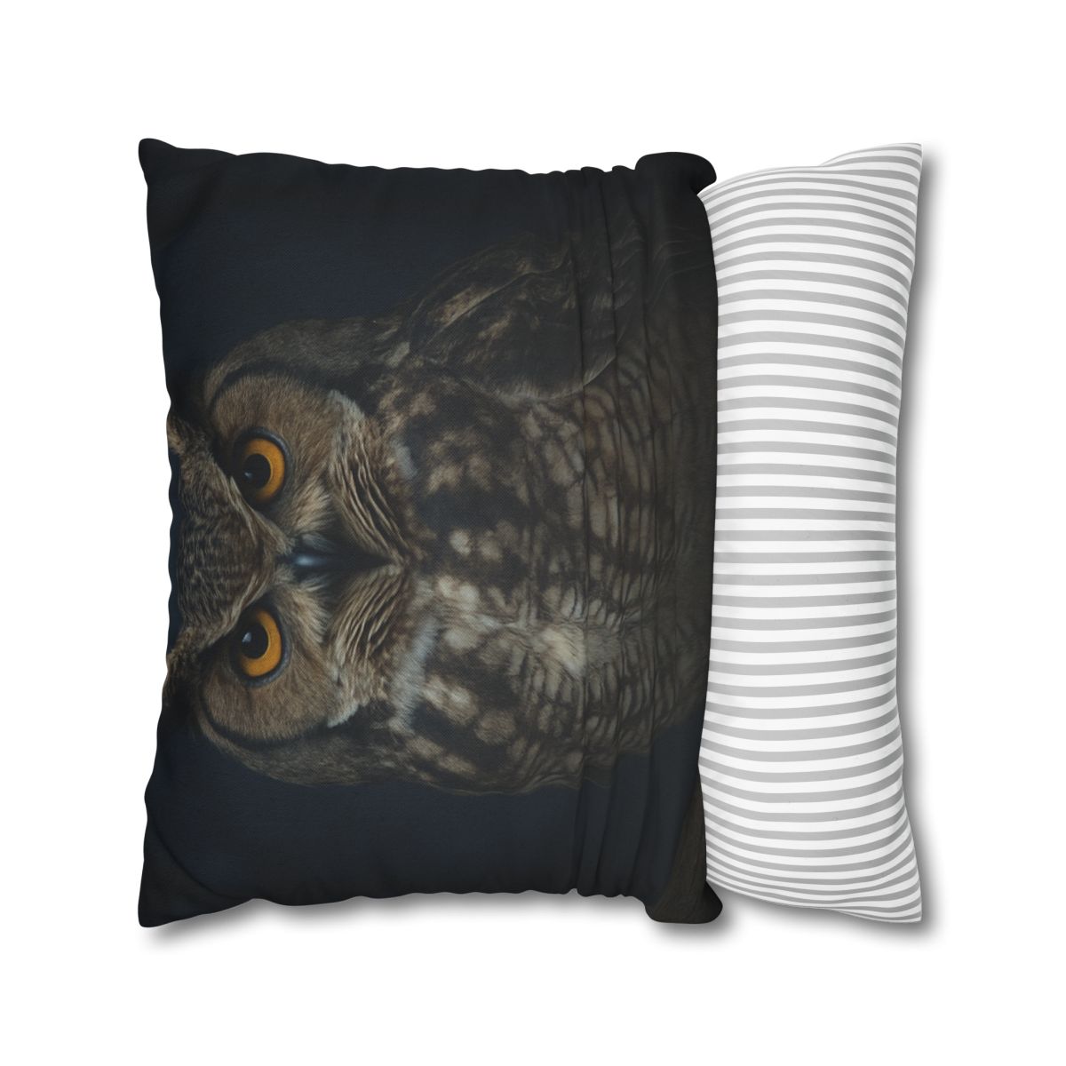 Silent Drift Great Horned Owl personalized pillow covers