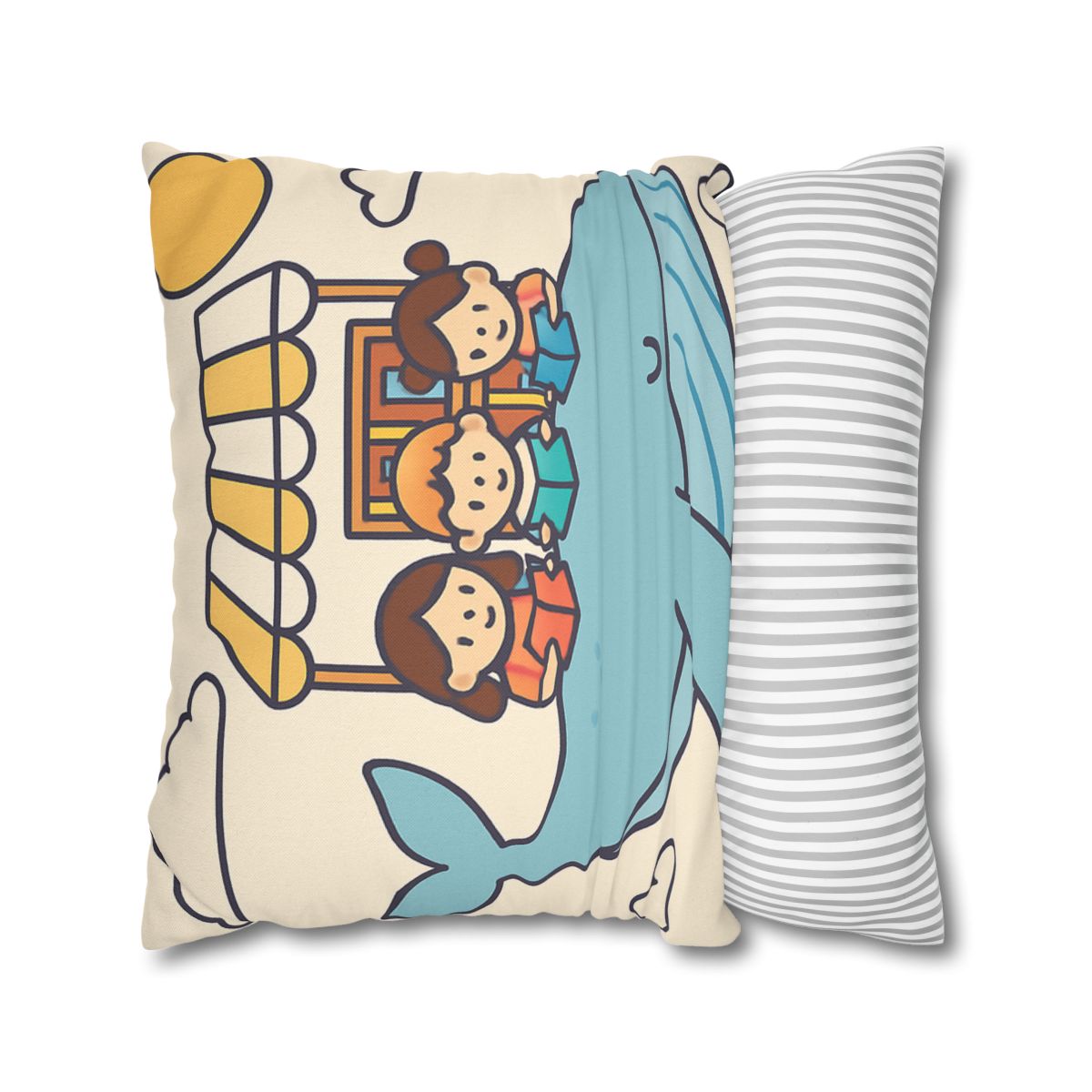 Sky Library On A Flying Whale personalized pillow covers