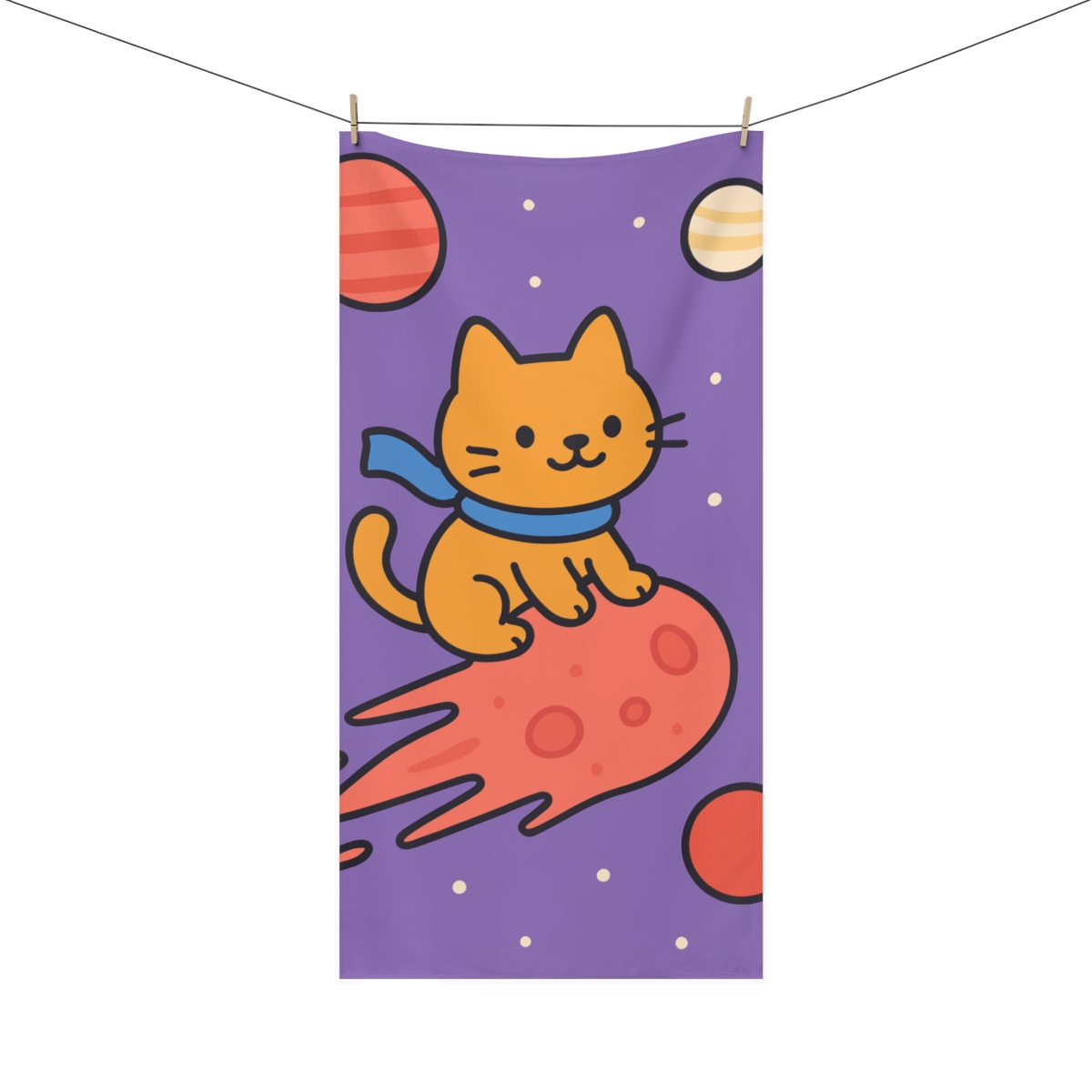Comet Cat Explorer unique gift towels