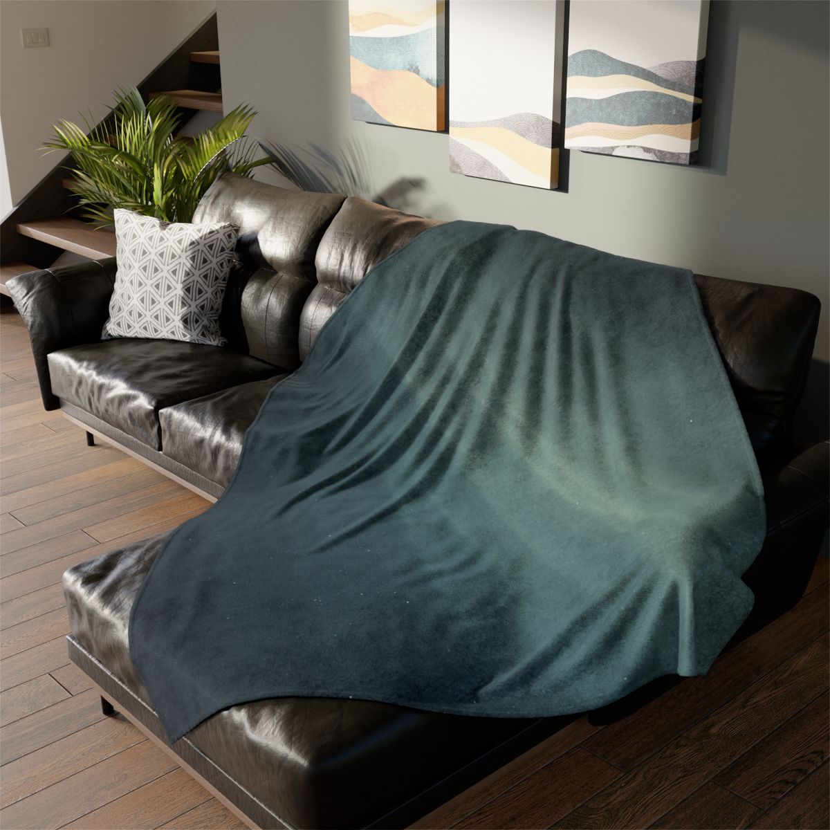Dark Energy Gradient Drift designer printed blankets