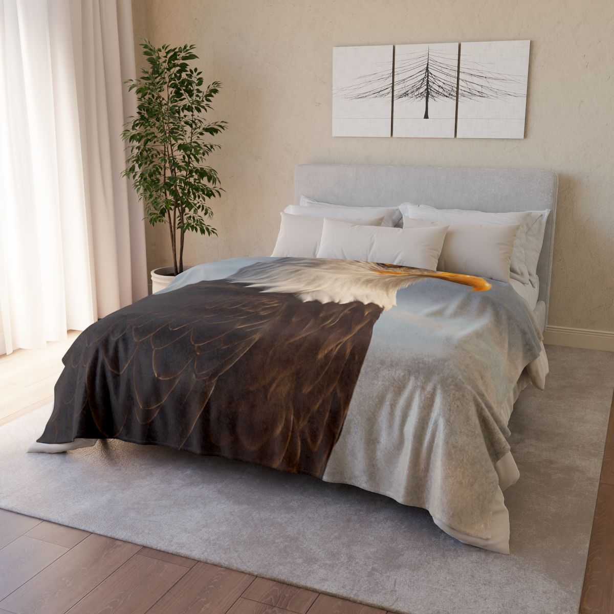 Sky Sovereign Bald Eagle unique gift blankets