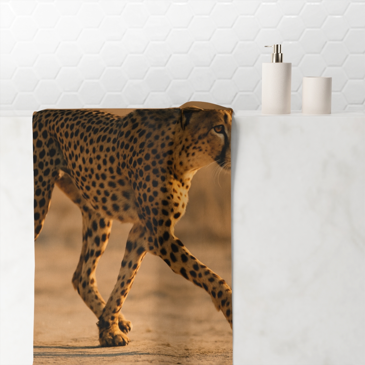 Wind Runner Cheetah personalized bath towels