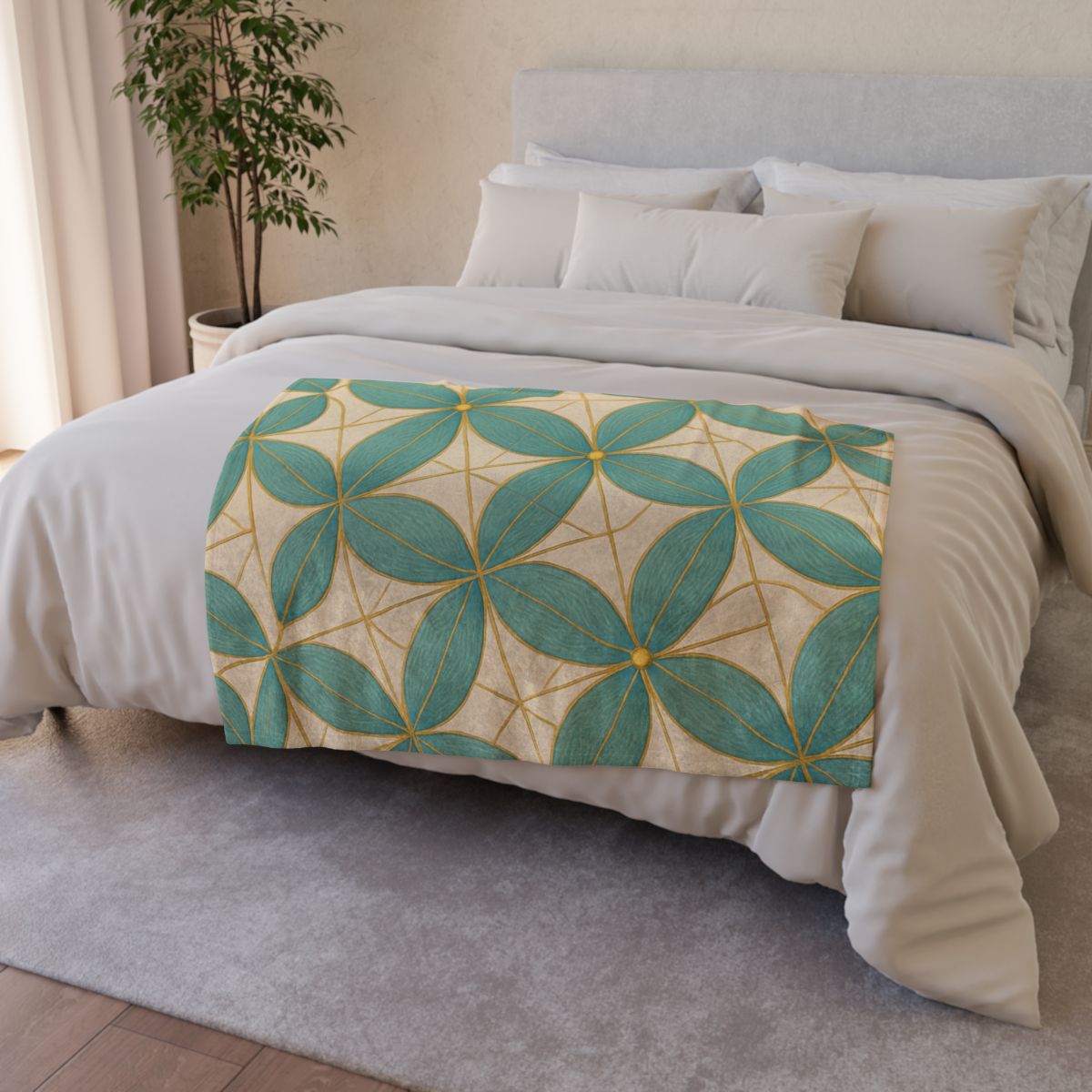 Petal Circuit Lattice personalized cozy blankets