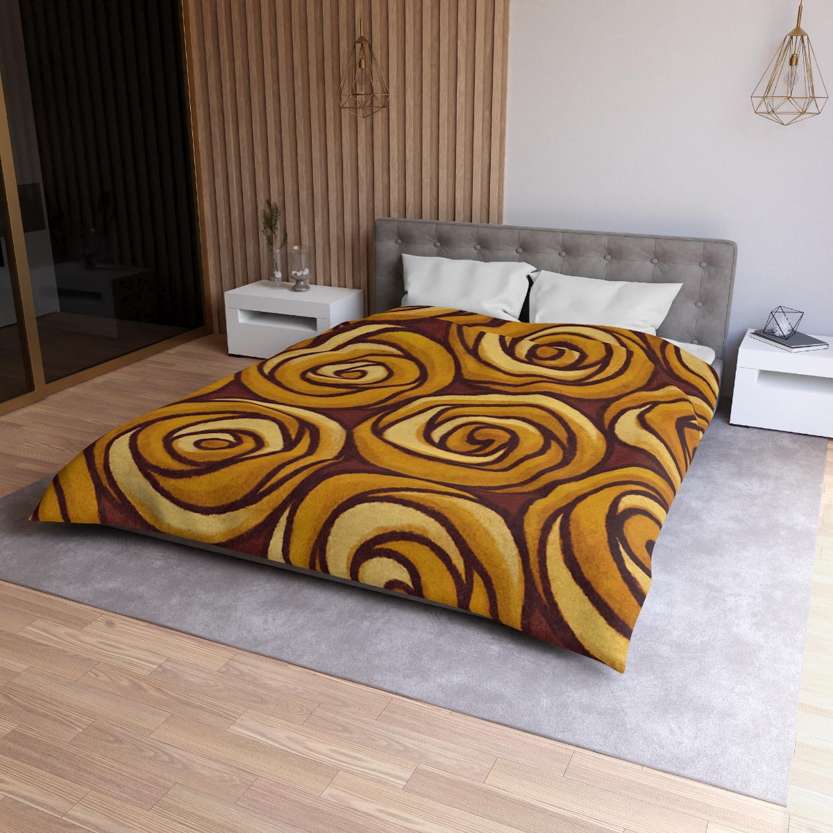 Spiral Bud Tessellation unique patterned duvets