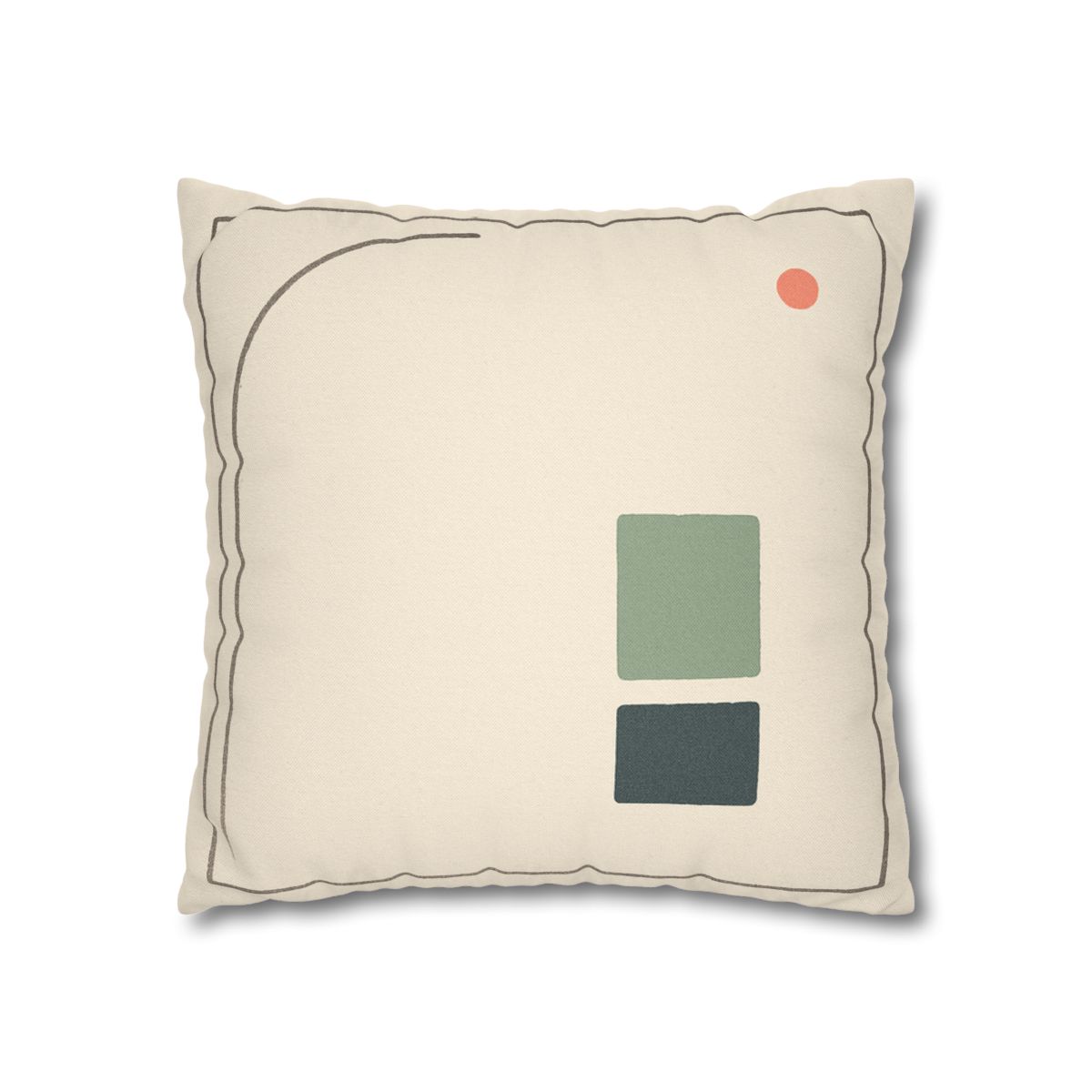 Open Frame With Sliding Arc designer print pillow cases