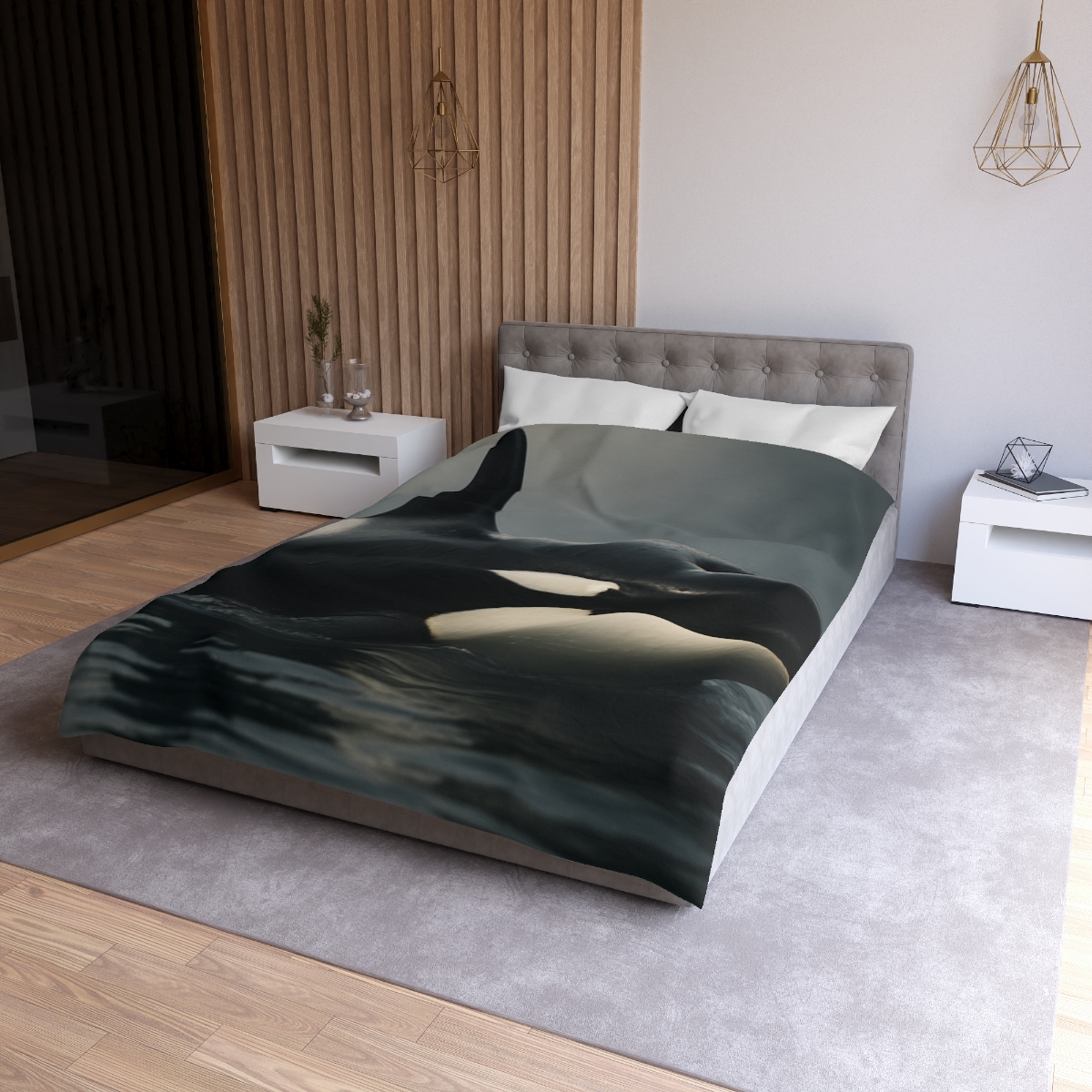 Quiet Current Orca personalized bedding duvets