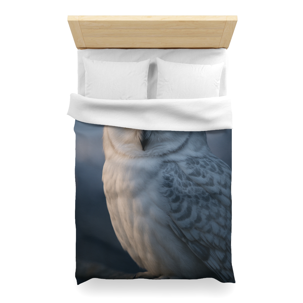 Twilight Watcher Snowy Owl personalized bedding duvets