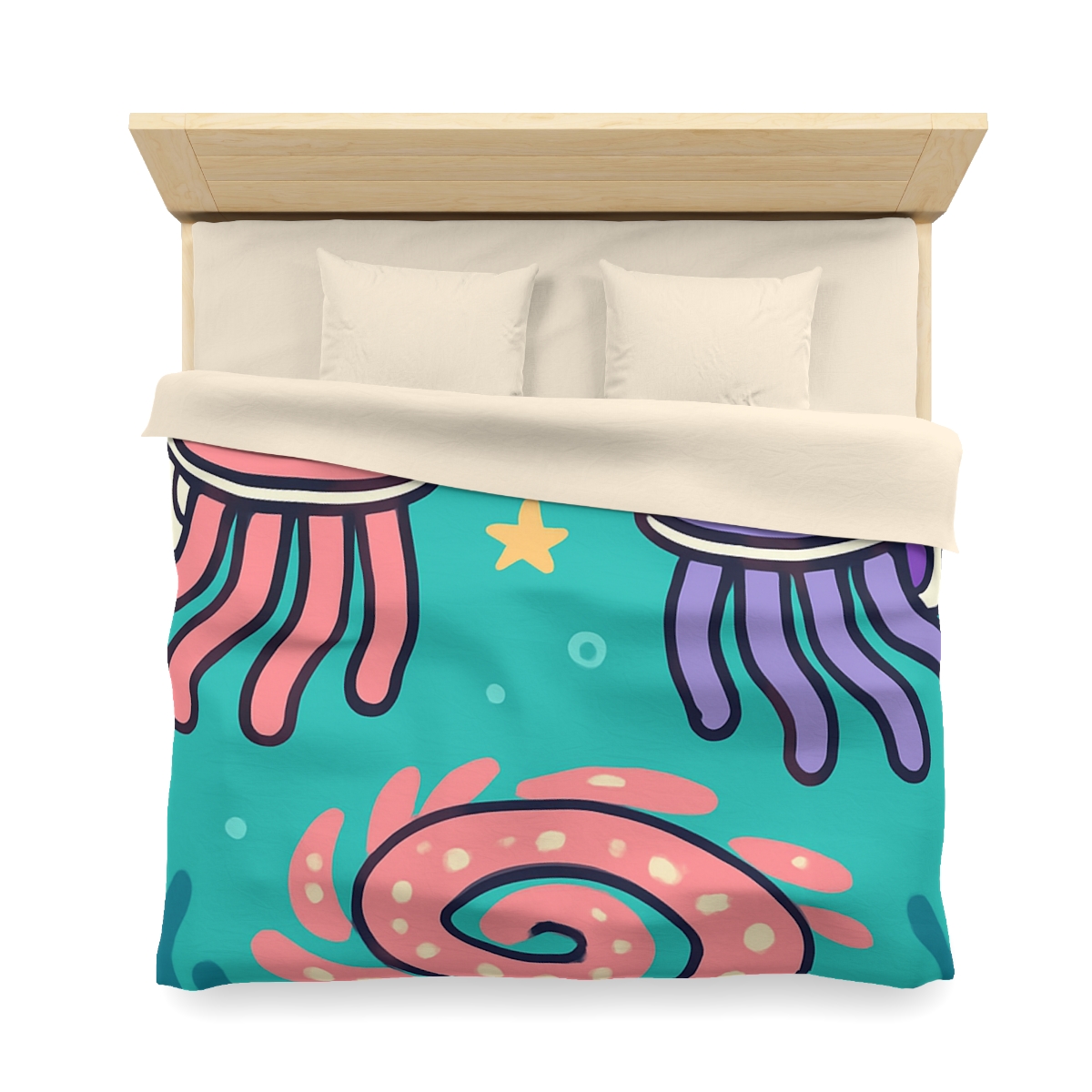 Jellyfish Astronauts In The Coral Nebula duvets for gifts