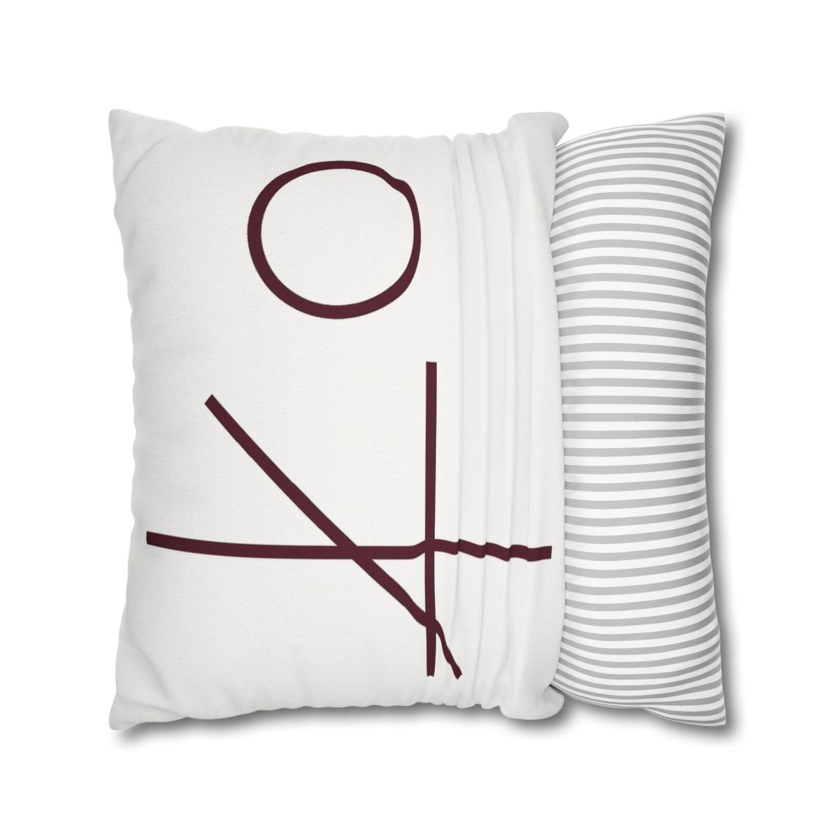 Intersecting Bar Triad With Open Circle unique gift pillow cases
