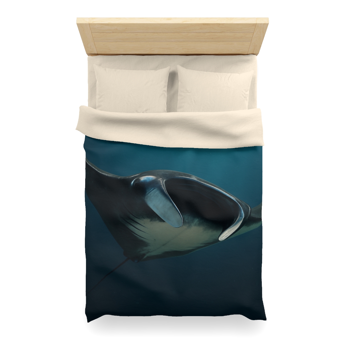 Starlit Glide Manta Ray stylish duvet covers