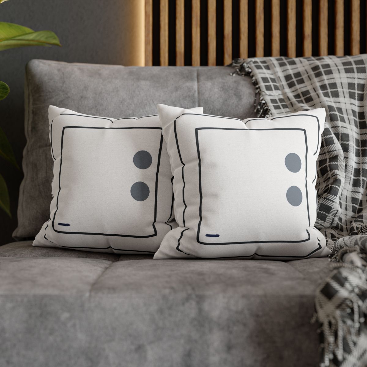 Nested Square With Sliding Circle Pair personalized pillow covers